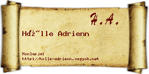 Hölle Adrienn névjegykártya